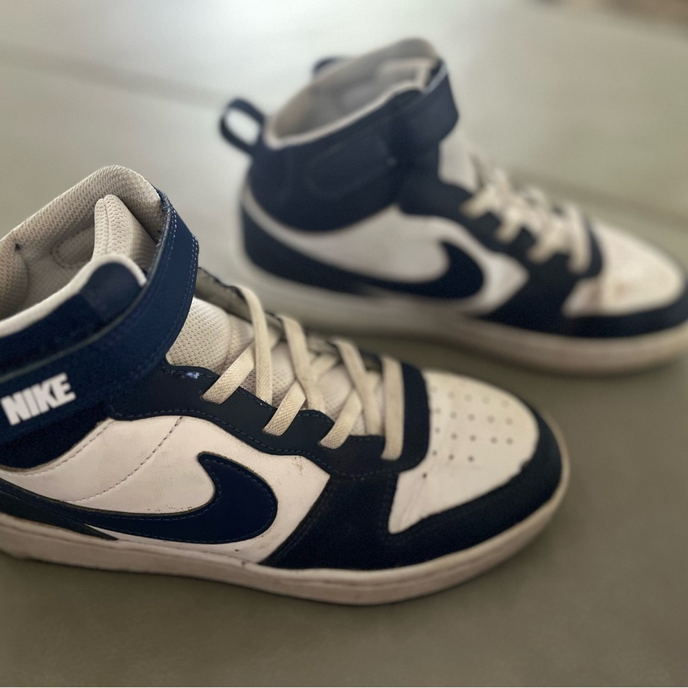 Nike Kids' Blue and White High-Top Sneakers